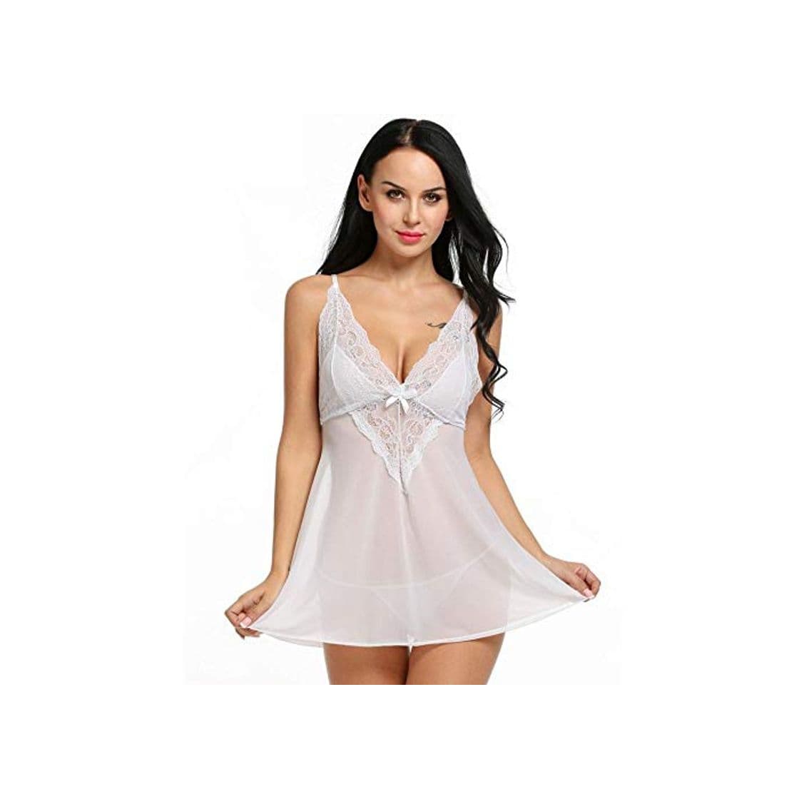 Moda Transparente Lingerie Camisones Y Camisones De Mujer Conjuntos De Ropa De Dormir