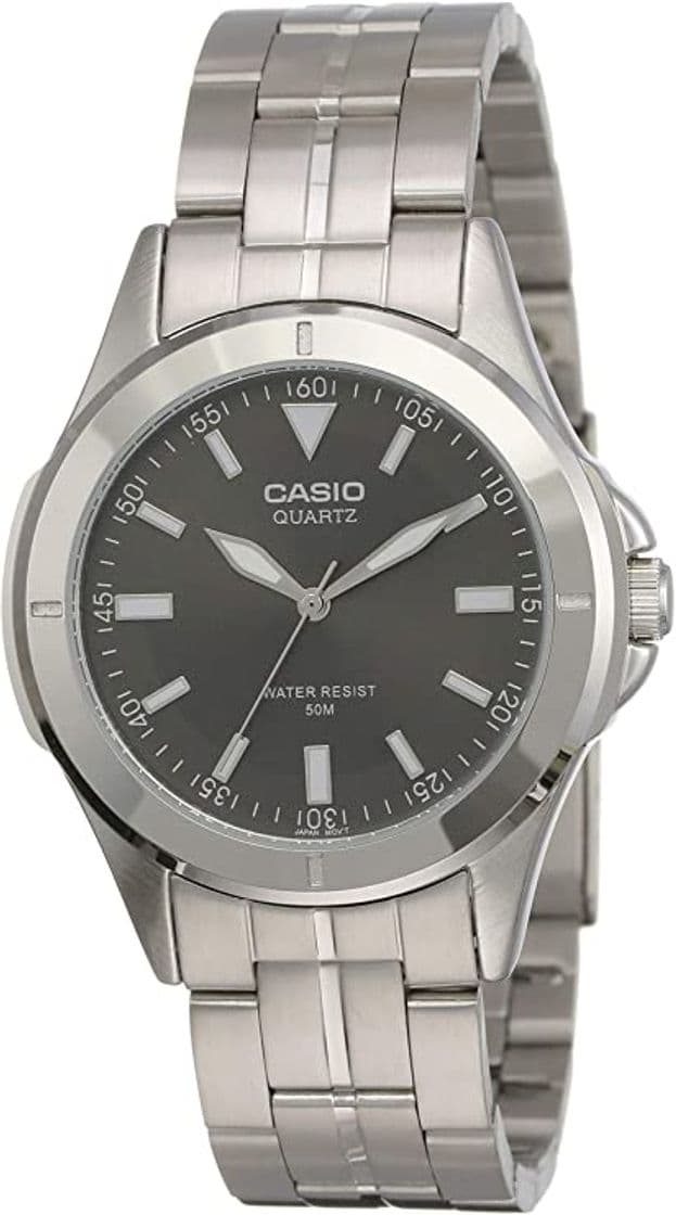 Fashion Casio # mtp1214 a-8av hombre, de metal, De Moda Esfera Gris 