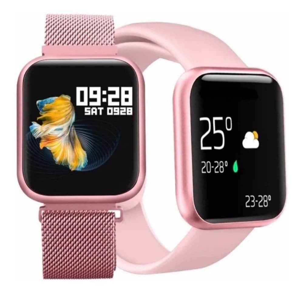 Fashion Relógio smartwatch P70 acompanha 2 pulseiras