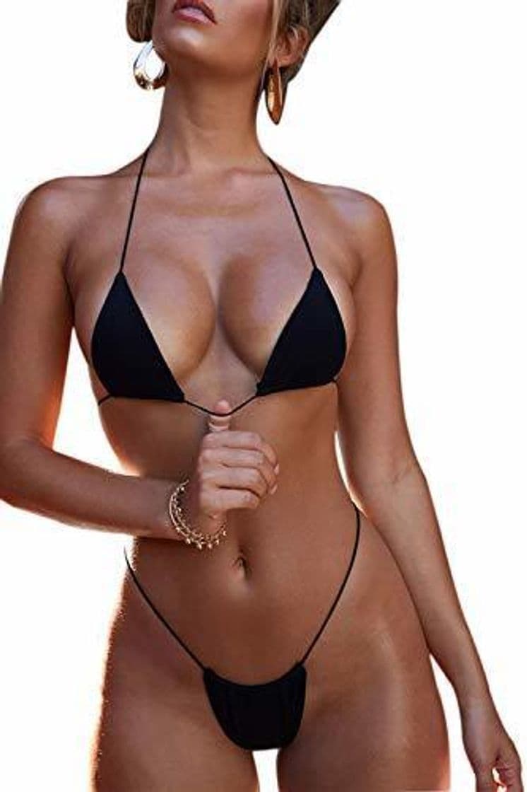 Place Conjunto De Bikini Sexy Micro Traje De Baño Bikini Triángulo Tanga 2