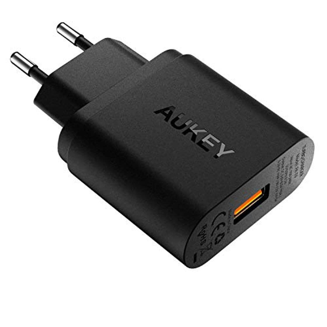 Electronic AUKEY Quick Charge 3.0 Cargador de Red 18W [Qualcomm Certificado] Cargador Móvil