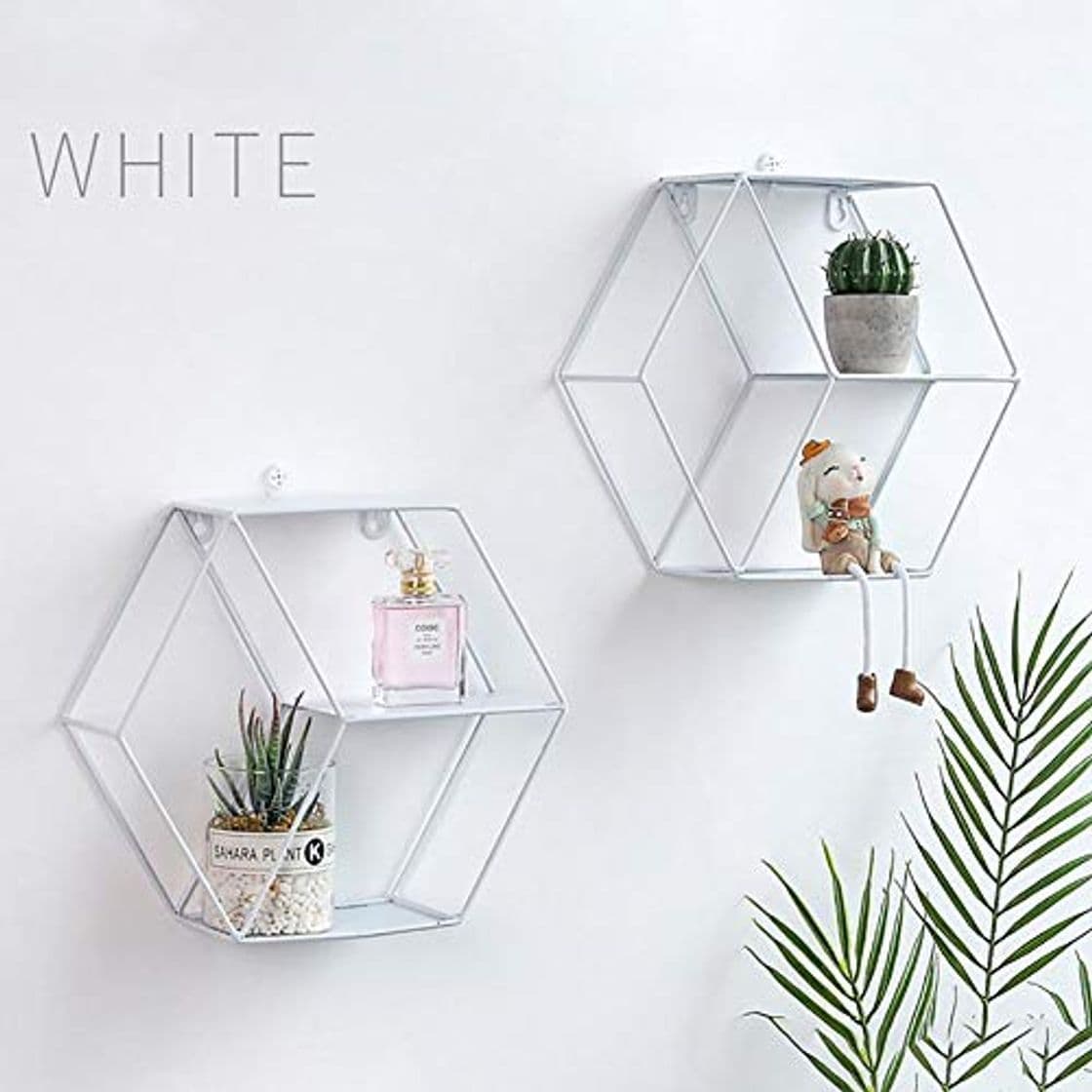 Producto Estantería de pared de rejilla de hierro geométrica hexagonal Moda figura colgante