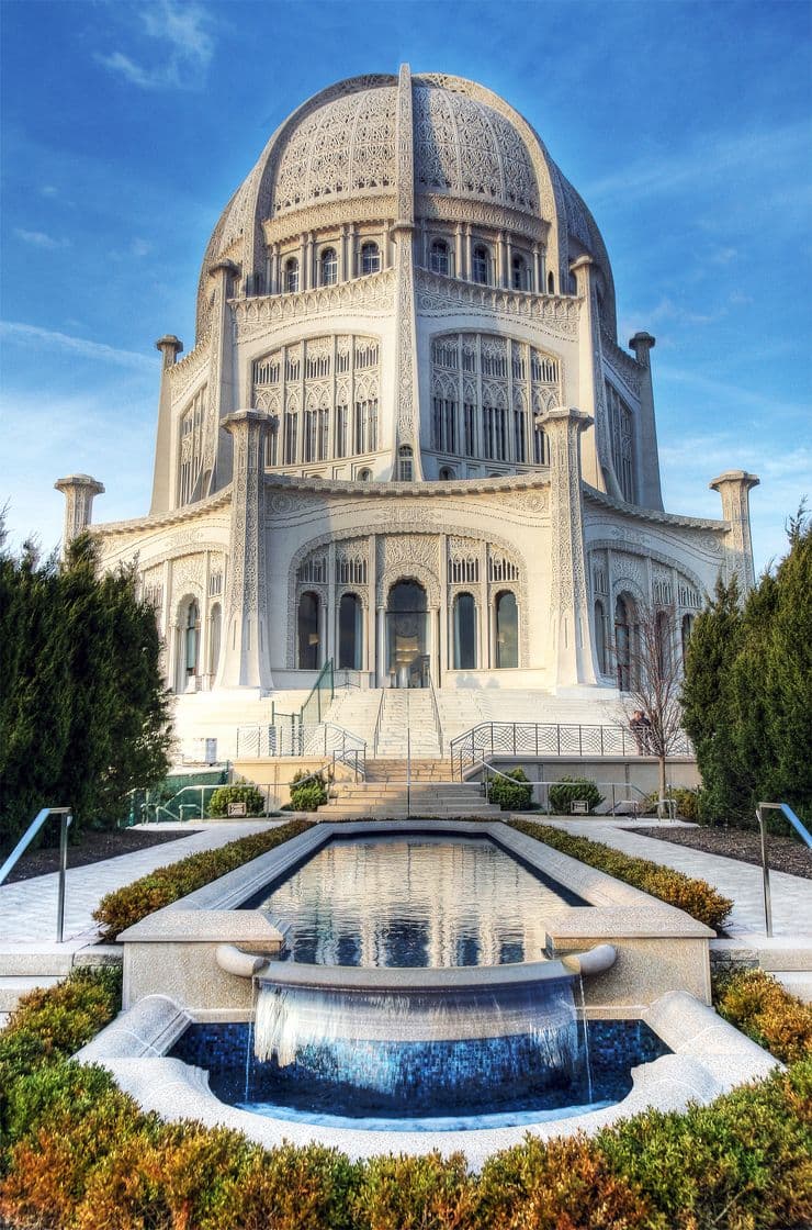 Lugar Casa de Adoração Bahá'í em Illinois