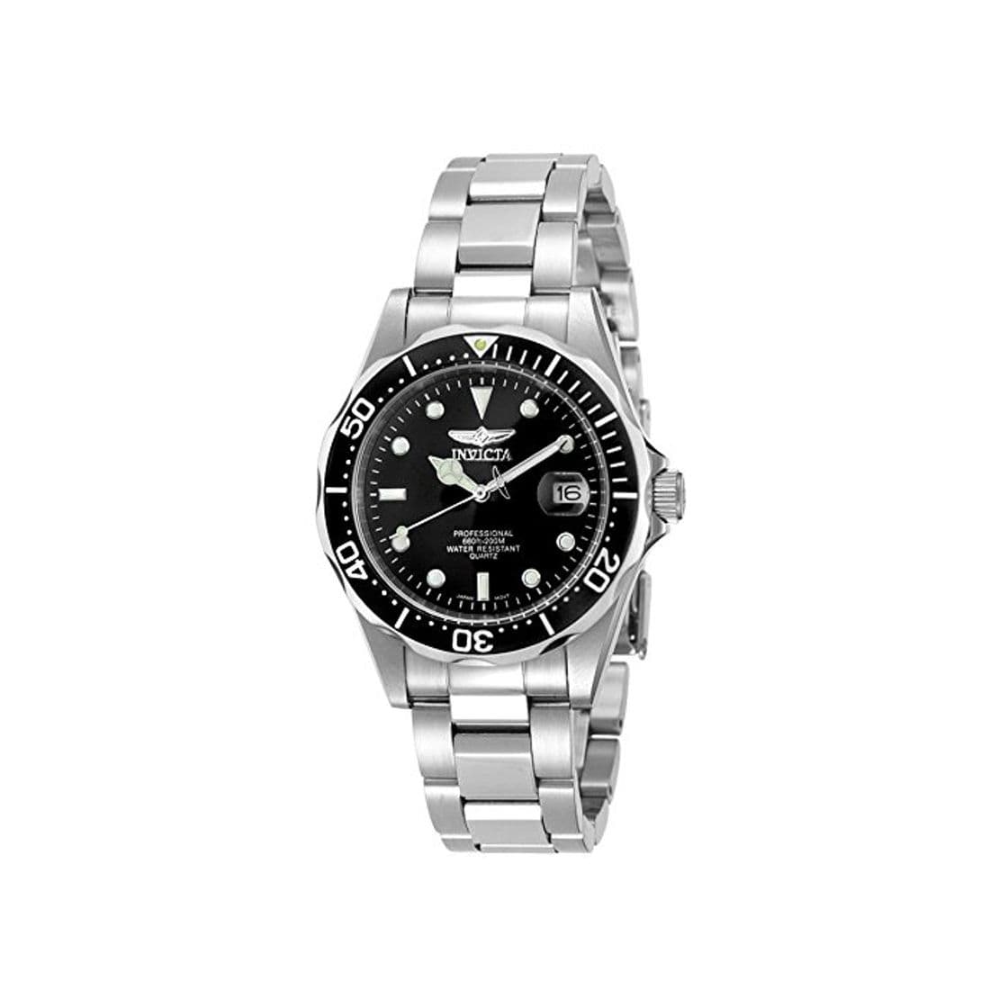 Fashion Invicta 8932 Pro Diver Reloj Unisex acero inoxidable Cuarzo Esfera negro