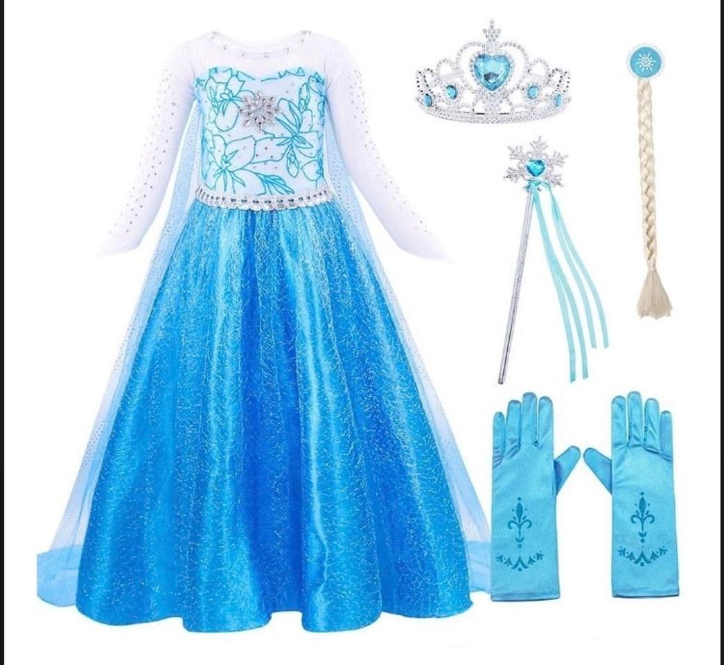 Fashion Disfraz Frozen Elsa Vestido