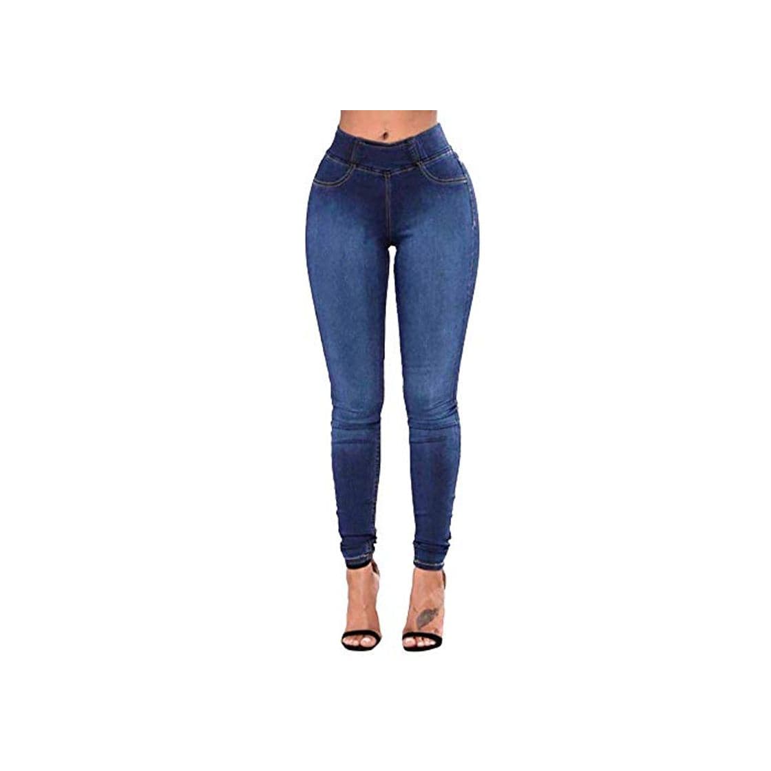 Fashion MEIbax Leggings Deportes Pantalones para Mujeres de Mezclilla Pantalón Delgado Bolsillo Tallas Grandes Leggins Jeans Vaqueros Yoga Fitness Gym Classics Skinny de Cintura Alta Mallas de elásticas