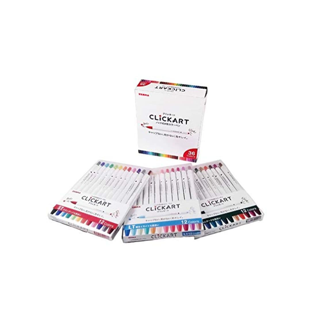 Producto Zebra water-based pen click cart 36 color set WYSS22-36C