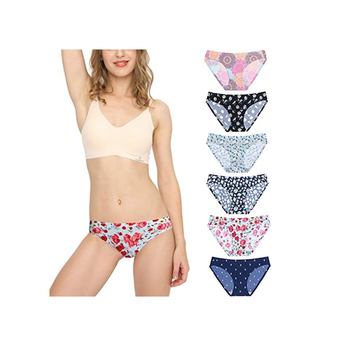 Moda Bragas Mujer sin Costuras Invisible Señoras Braguitas Low Rise Suave Ligera Bikini