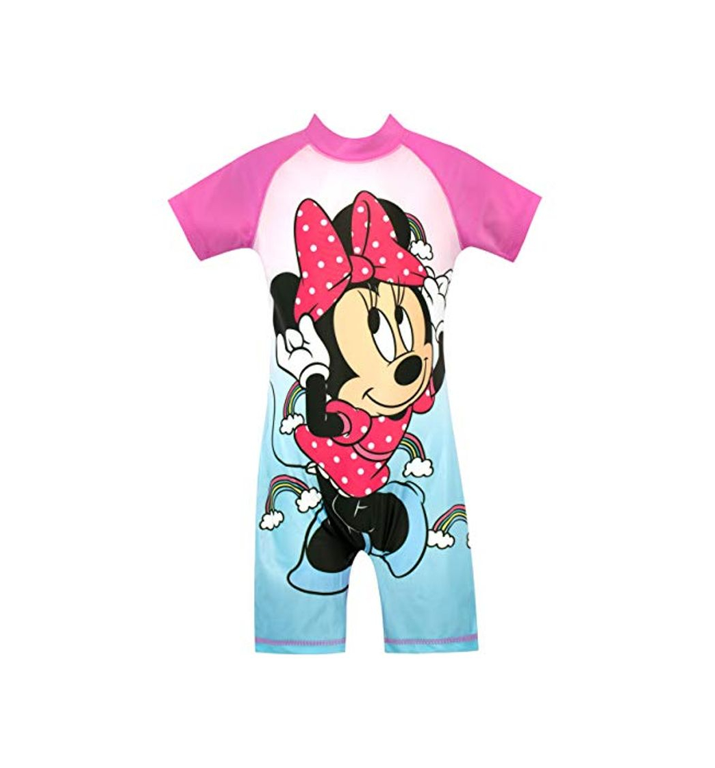 Fashion Disney Bañador para Niña Minnie Mouse Azul 3 a 4 Años