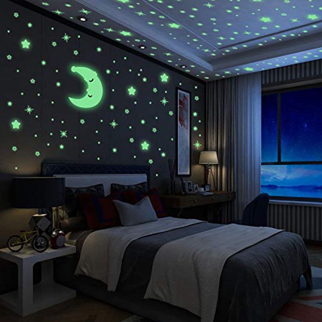 Product Luminoso Pegatinas de Pared Yosemy Luna y Estrellas