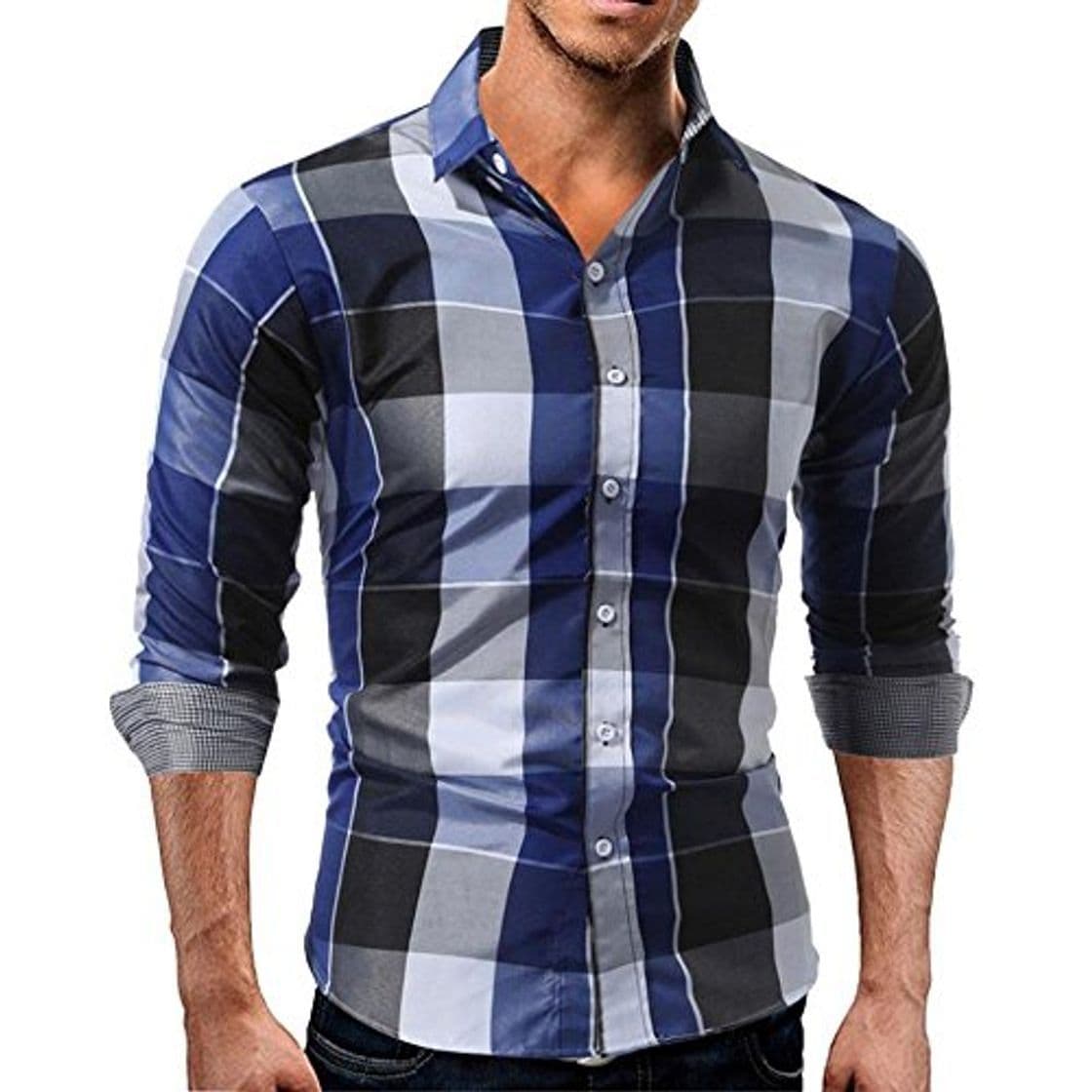 Producto Camisas Hombre Manga Larga,Camisetas Blusas Tops Hombre,Sujetador Camisa de Manga Larga para