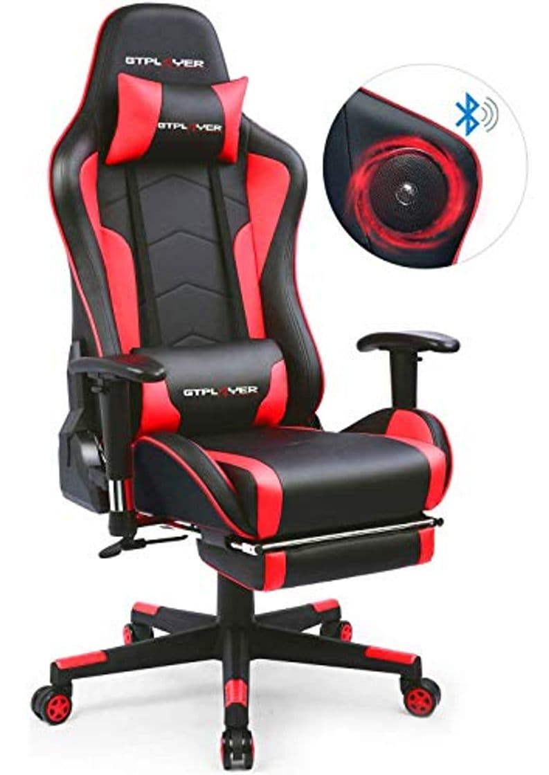 Product GTPLAYER Silla Gaming con Reposapies Escritorio Oficina Gamer Ordenador Despacho Juvenil Silla Ergonomica Reposabrazos Ajustables