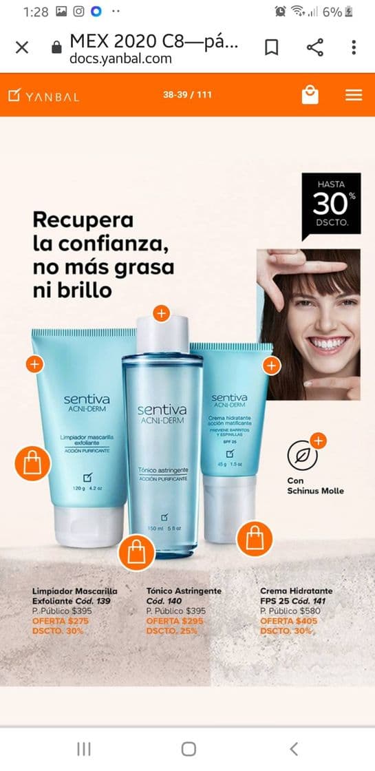 Moda MEX 2020 C8. Set acniderm elimina el acne