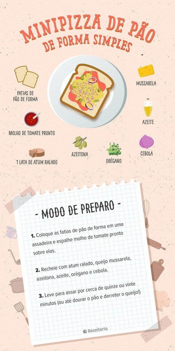 Fashion Mini pizza de pão de forma