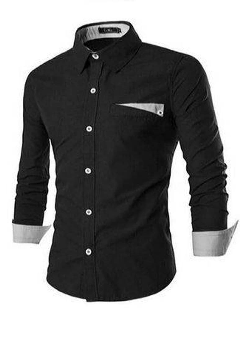 Moda Camisa masculina slim fit original