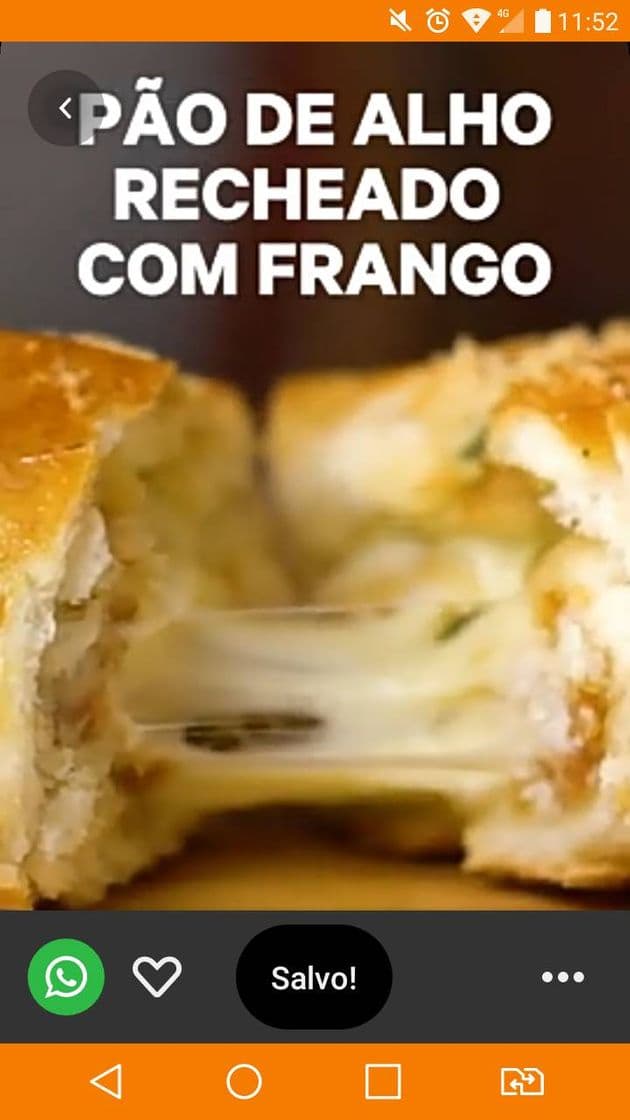 Moda Pão de alho recheado com frango💜