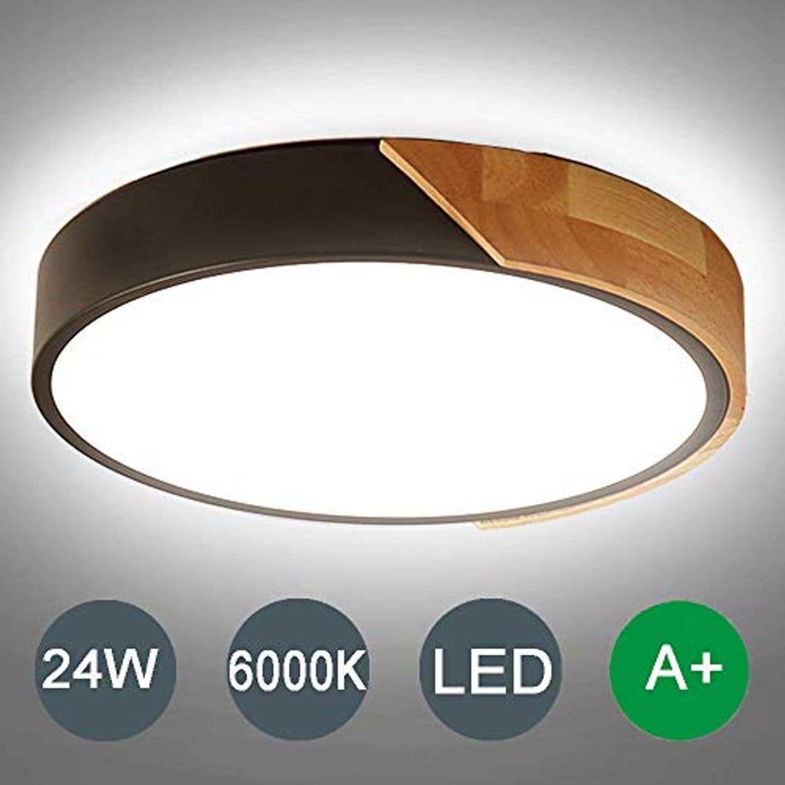 Product Kambo LED Lámpara de Techo Moderna Plafon Techo de Led 24W Redondo Para Techo 2400LM Blanco Frío 6000K Para Habitacion Cocina Sala de Estar Dormitorio Pasillo Comedor Balcón