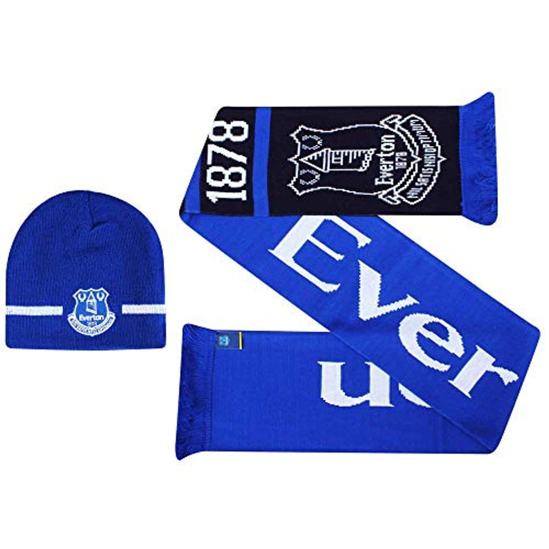 Product Everton F.C. - Juego de gorro y bufanda, diseño del Everton FC