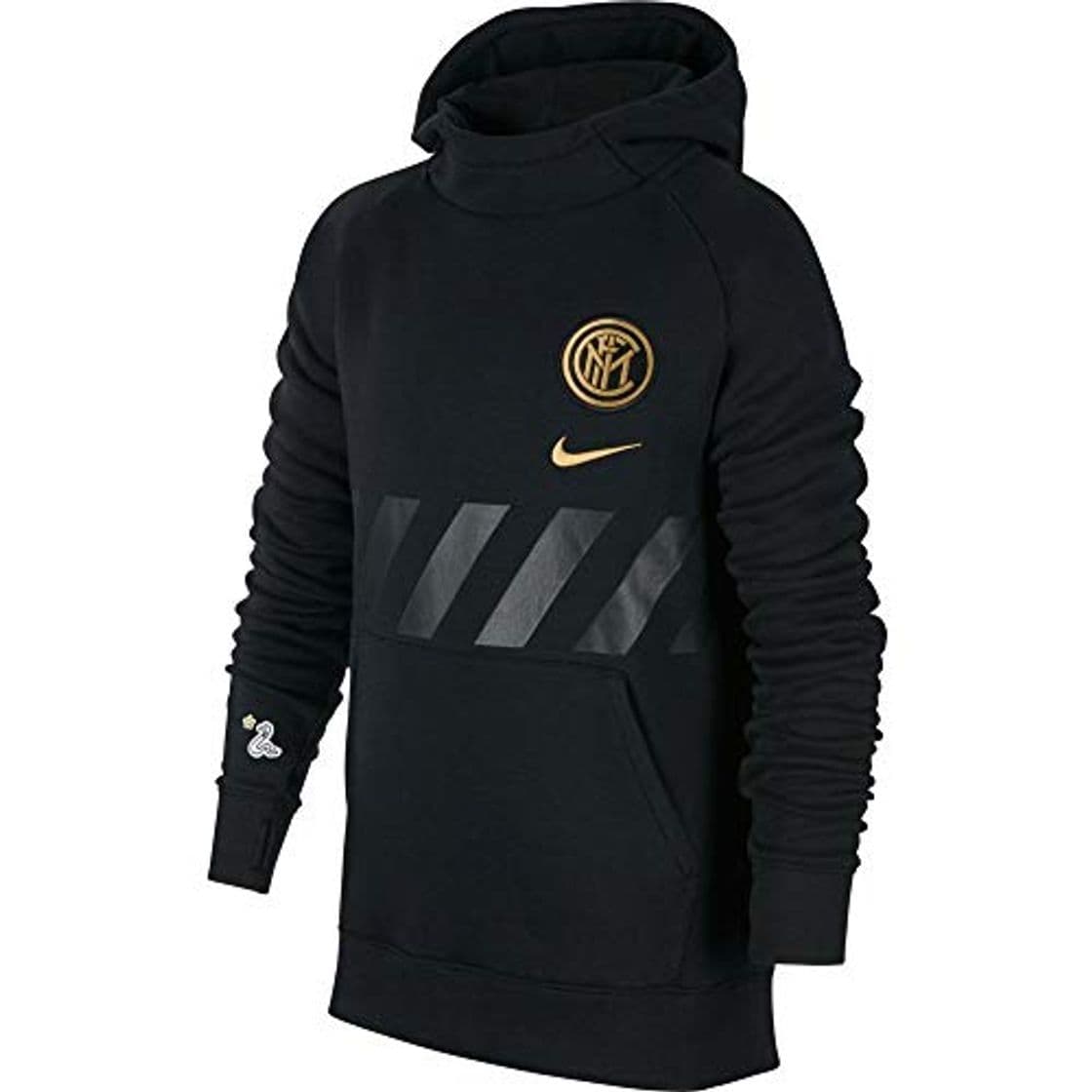 Product NIKE Inter Y Nk Gfa FLC Po Hood Sudadera, Unisex niños, Black