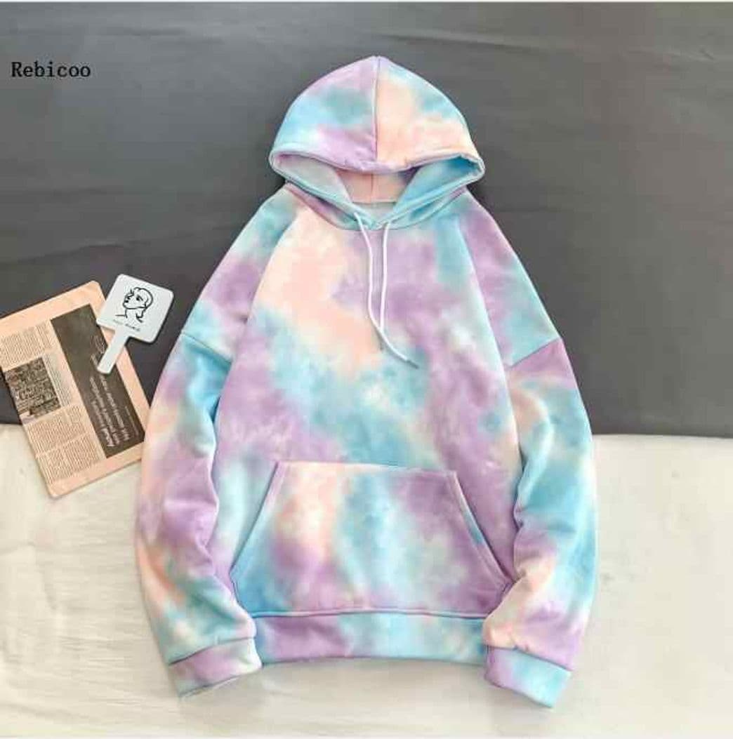 Moda hhalibaba Sudaderas con Capucha Hombre Hombre Canguro Bolsillo Tie Dye Sudadera con Capucha Sudadera   Invierno Corea Estilo Sudaderas de Gran tamaño Streetwear