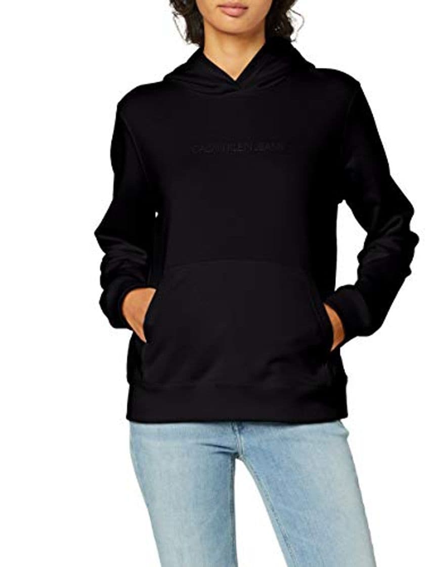 Producto Calvin Klein Shrunken Institutional Hoodie Sudadera, Negro