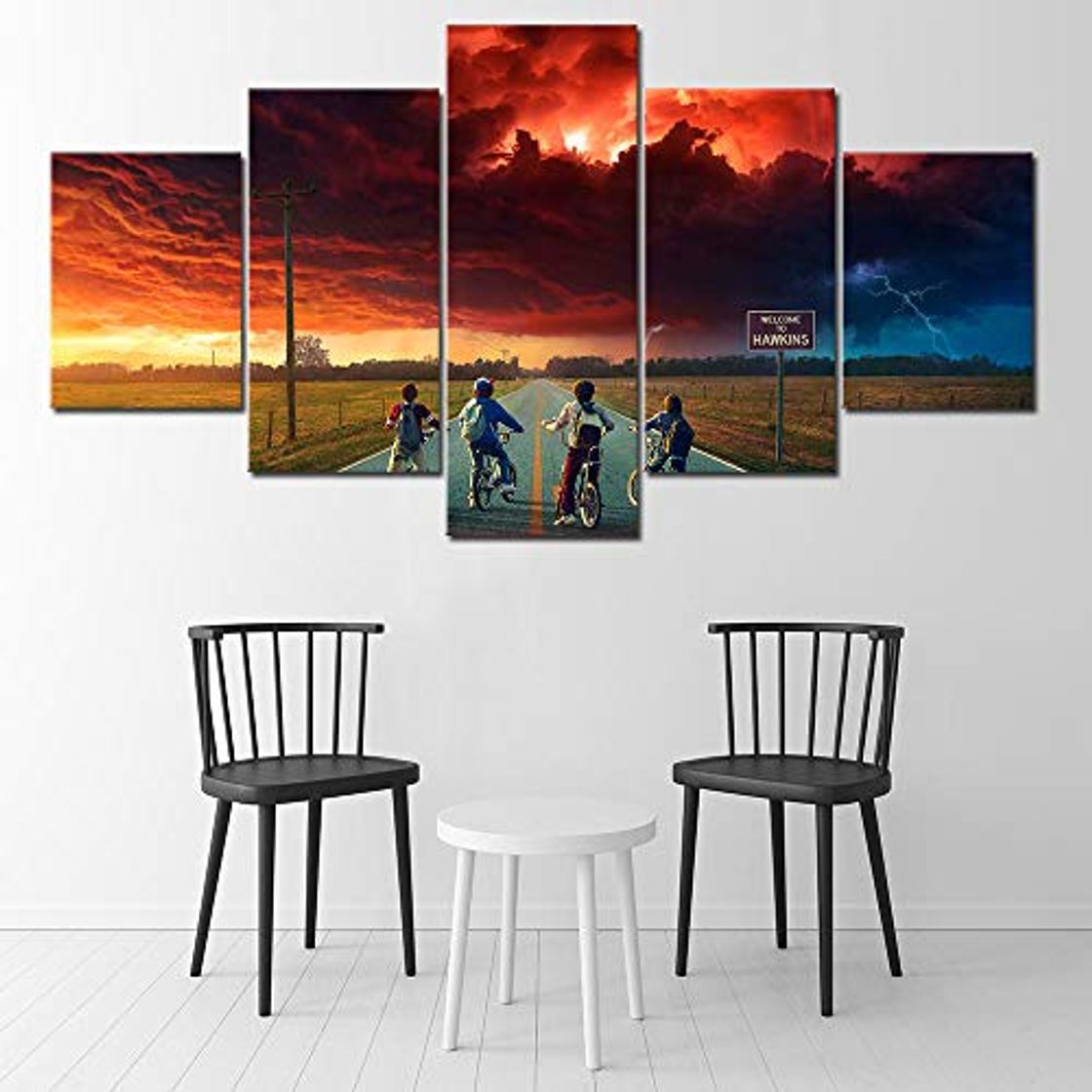 Producto 5 murales Stranger Things Pictures Movie Poster Canvas Living Room Art Quadro Imagen decorativa Print Poster 30 * 40 * 2 30 * 60 * 2 30 * 80Cm Sin marco Whoops