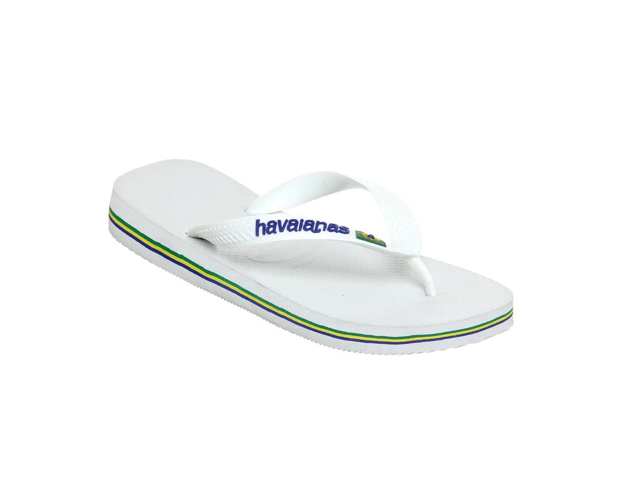 Fashion Havaianas Brasil, Chanclas Unisex Adulto, Blanco