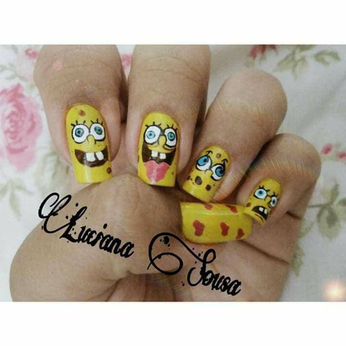 Moda Luciana Sousa | Facebook unha bob esponja 