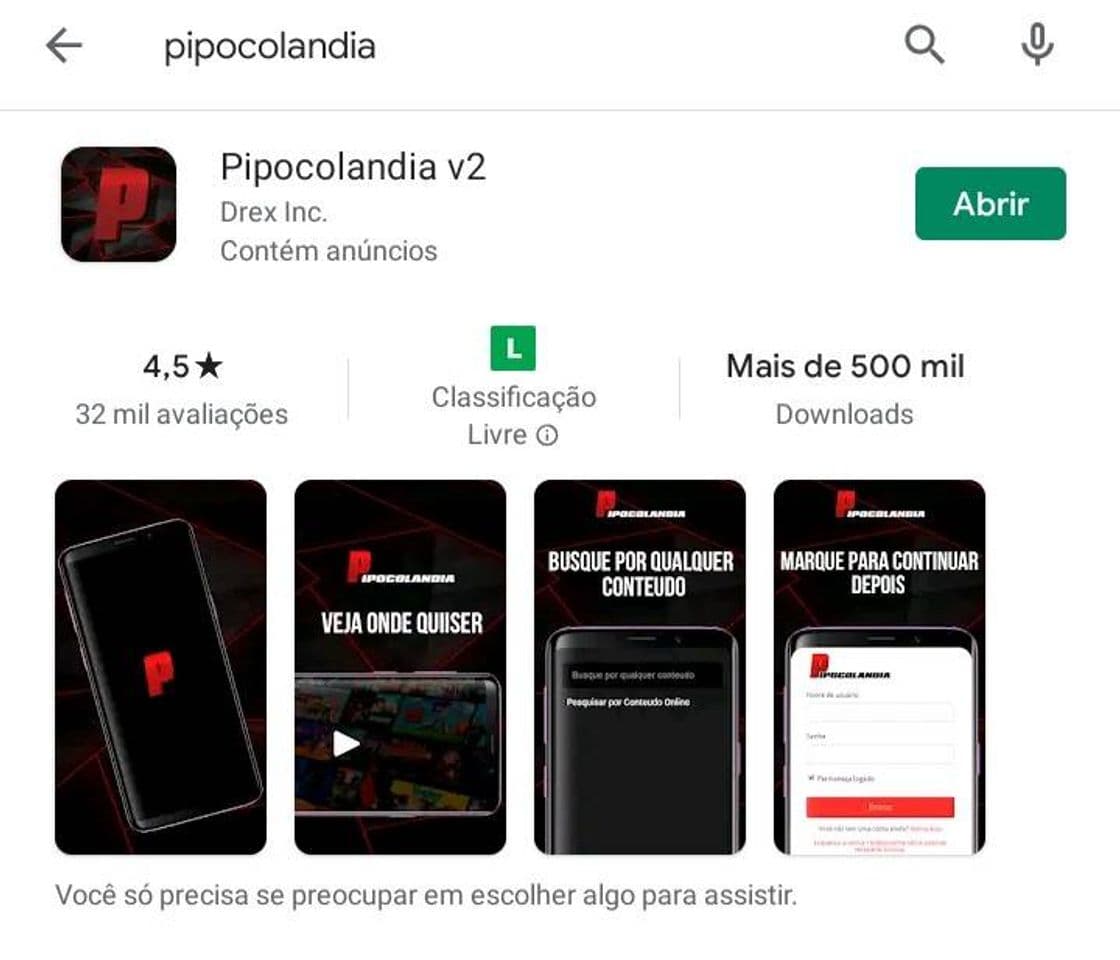 Moda Pipocolandia v2 aplicativos para ver seire e filmes.