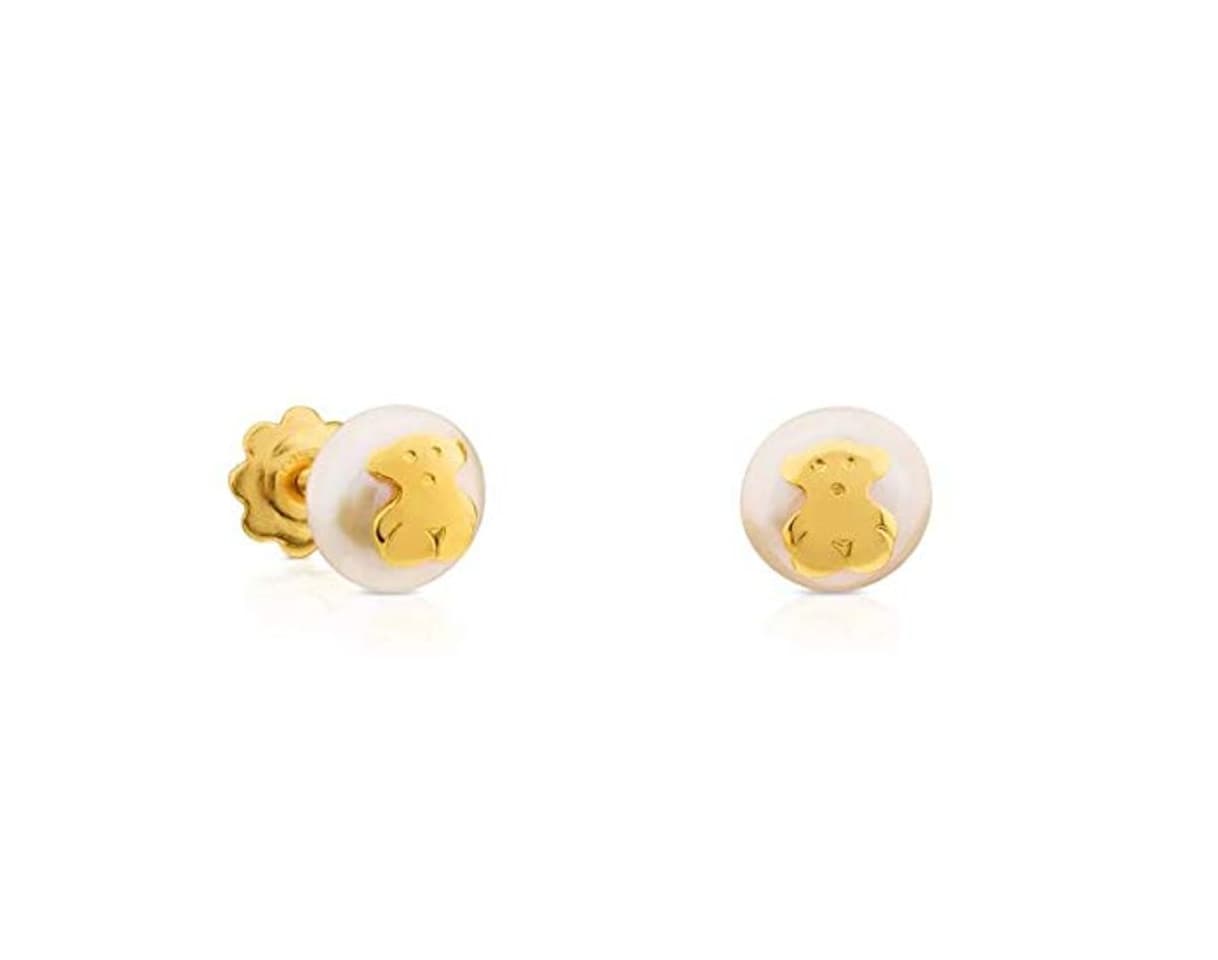 Moda TOUS Pendientes Baby en oro amarillo de 18kt y perlas cultivadas de