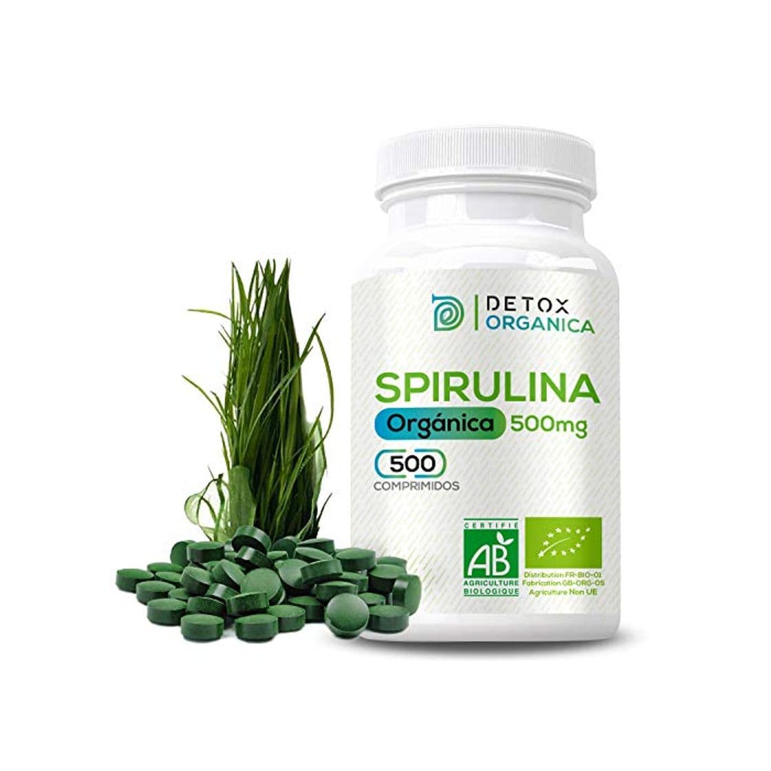 Producto Espirulina Ecologica Comprimidos Orgánica - 500 x 500 mg | Espirulina Pastillas