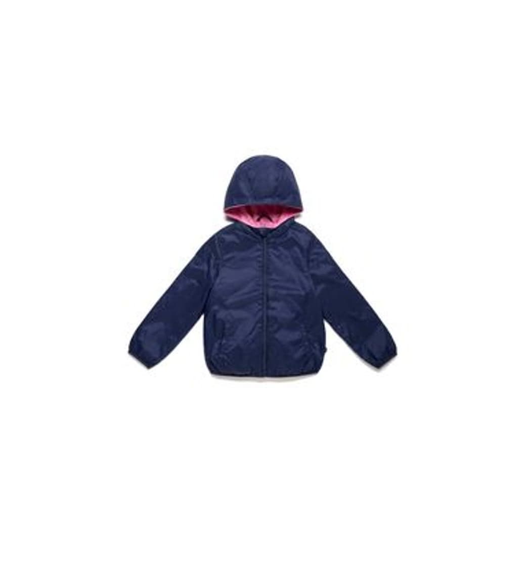 Fashion Chaqueta con capucha de forro polar liso con cremallera para niña, de