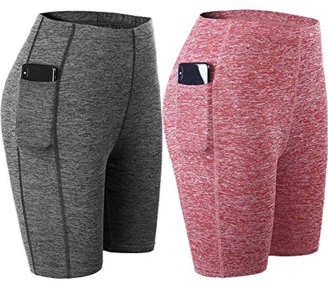 Moda Aibrou 2 Piezas/Set Mujer Shorts Deportivos de Secado rápido Señoras Verano Pantalones