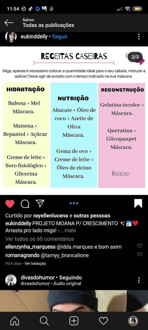 Fashion Hidratação, nutrição, reconstrução