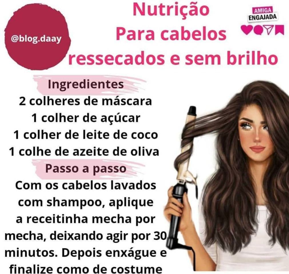 Fashion Nutrição , cabelos ressecados e sem brilho