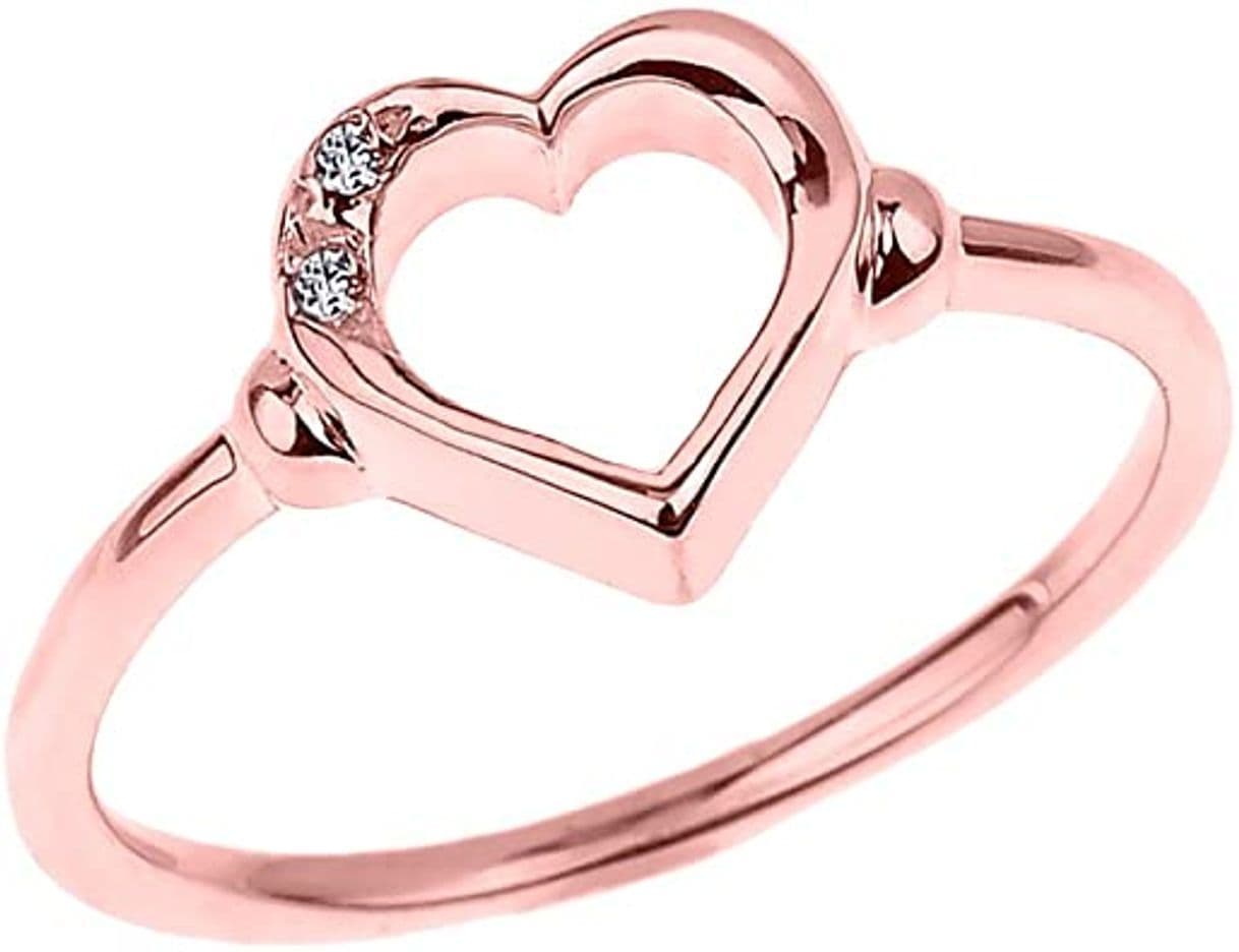 Fashion Dainty 2 stone pink gold ring