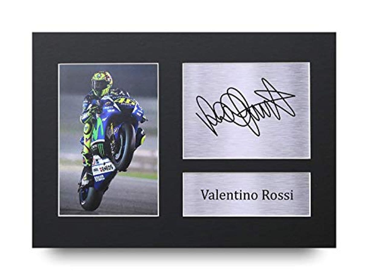 Product HWC Trading Valentino Rossi A4 Sin Marco Regalo De Visualización De Fotos De Impresión De Imagen Impresa Autógrafo Firmado por Superbikes Los Aficionados De Motogp