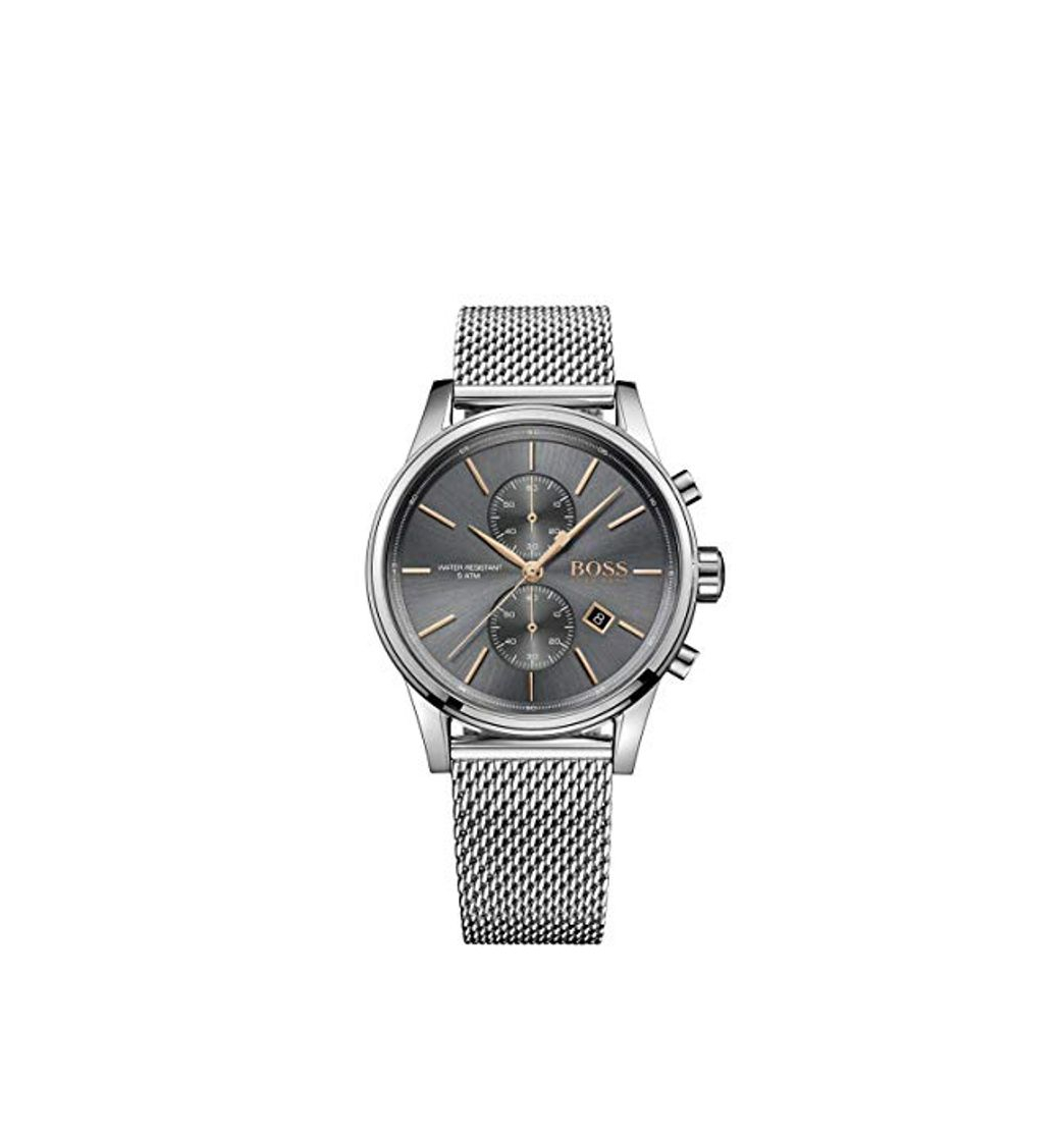 Moda Hugo BOSS Reloj Cronógrafo para Hombre de Cuarzo con Correa en Acero Inoxidable 1513440