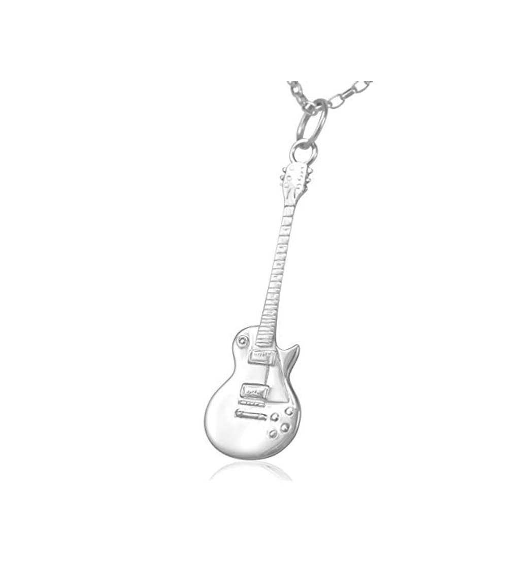 Fashion Colgante de guitarra eléctrica Gibson Les Paul de plata de ley maciza