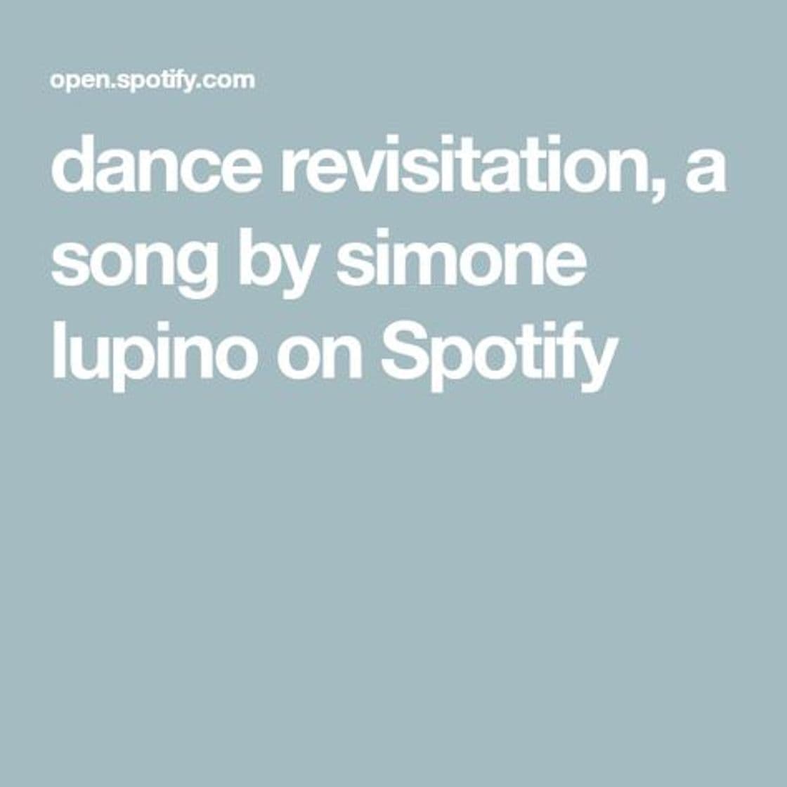 Canción dance revisitation