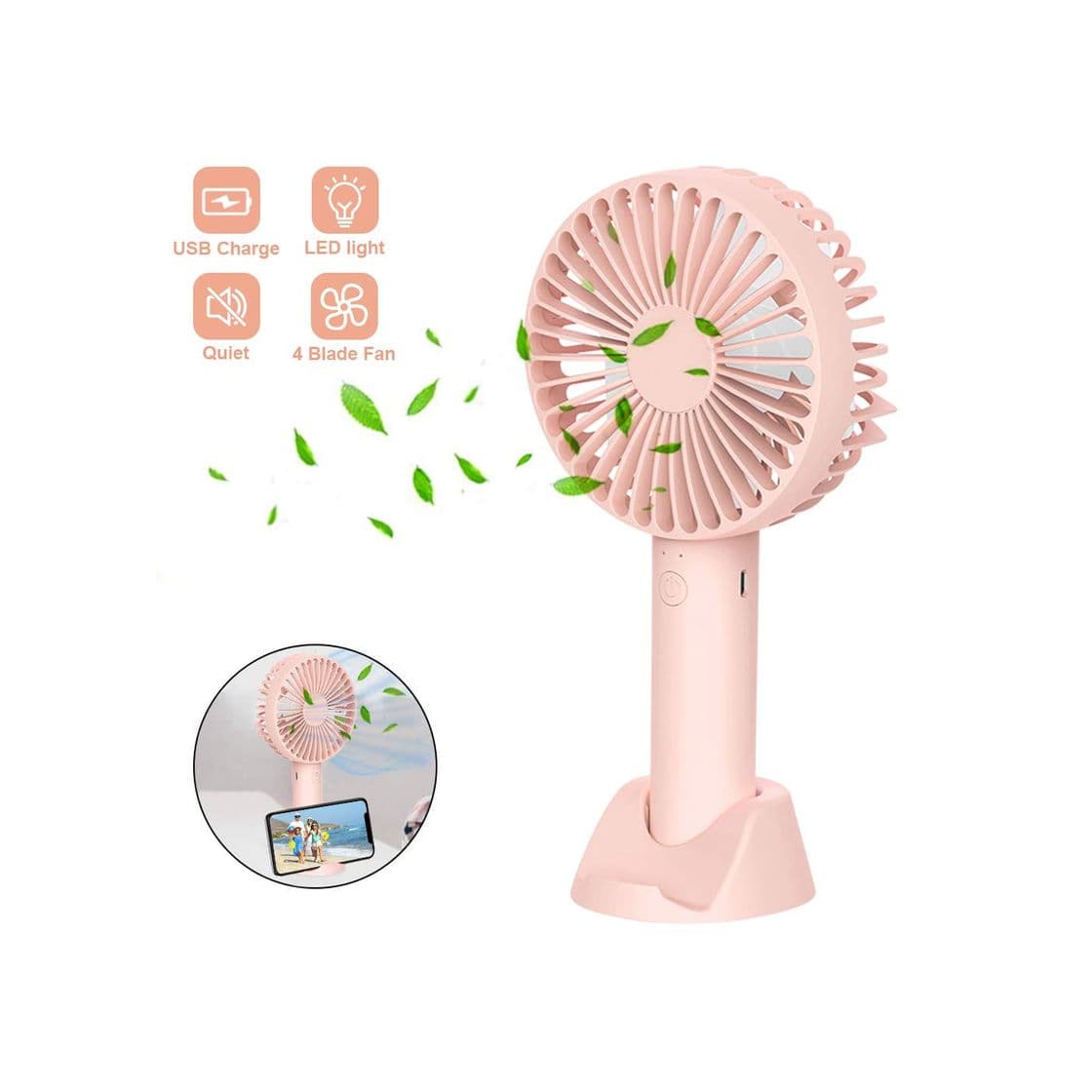 Producto Sunandy Ventilador de Mano Mini Ventilador portátil Ventilador USB portátil