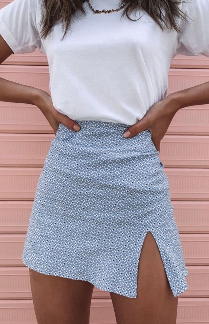 Fashion blue skirt