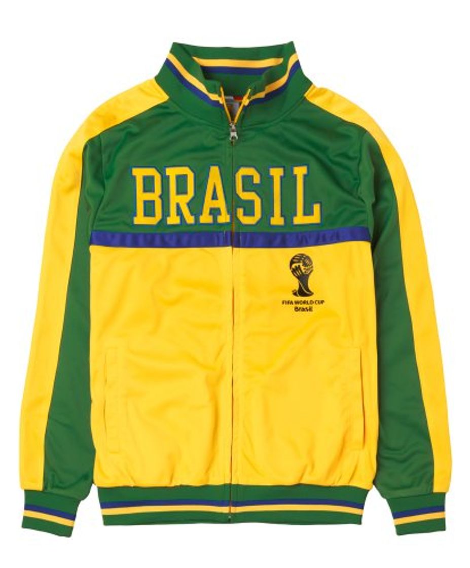 Fashion Brasil Brasil 2014 de la FIFA Copa Mundial de Fútbol bordado chaqueta yellow