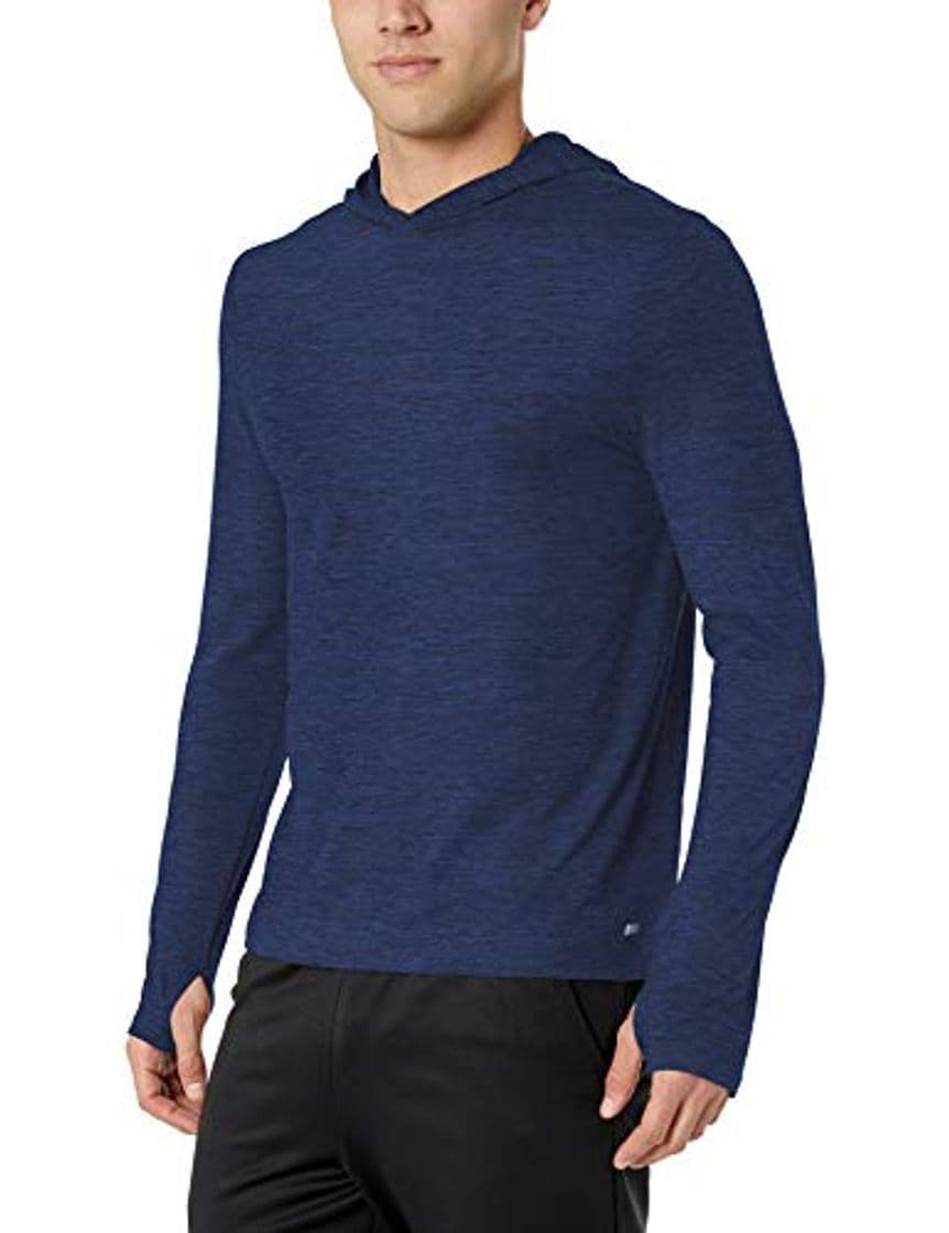 Moda Amazon Essentials Tech Stretch Long-Sleeve Pullover Hoodie Athletic-Sweatshirts, Azul Marino