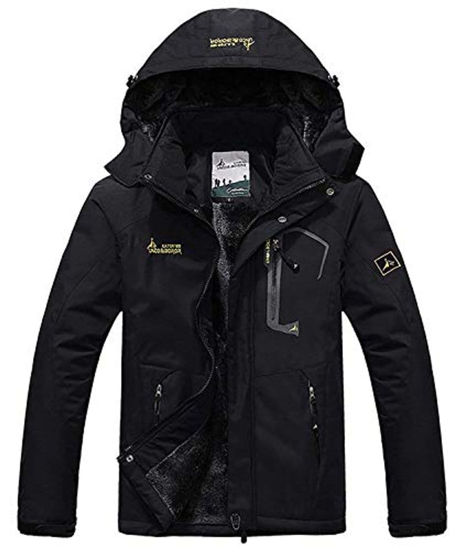 Product Memoryee Chaqueta Impermeable para Hombres Chaqueta Polar de Invierno Cálida Chaqueta de