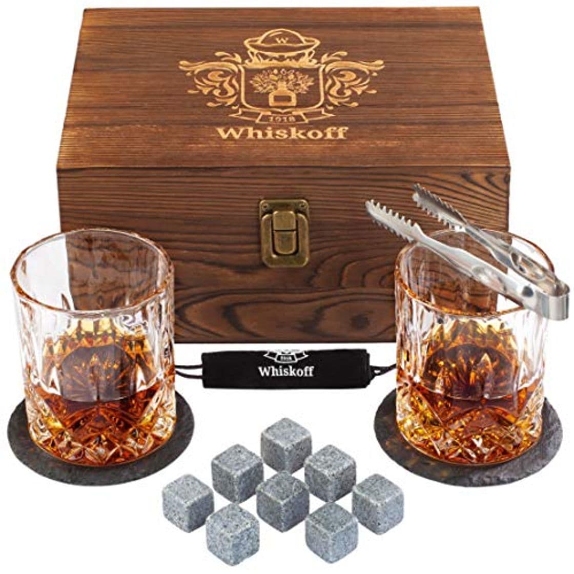 Product Juego de 2 vasos de whisky Twist. Set de regalo de piedras