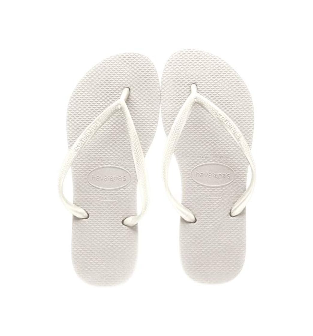 Moda Havaianas Slim Chanclas Mujer, Blanco