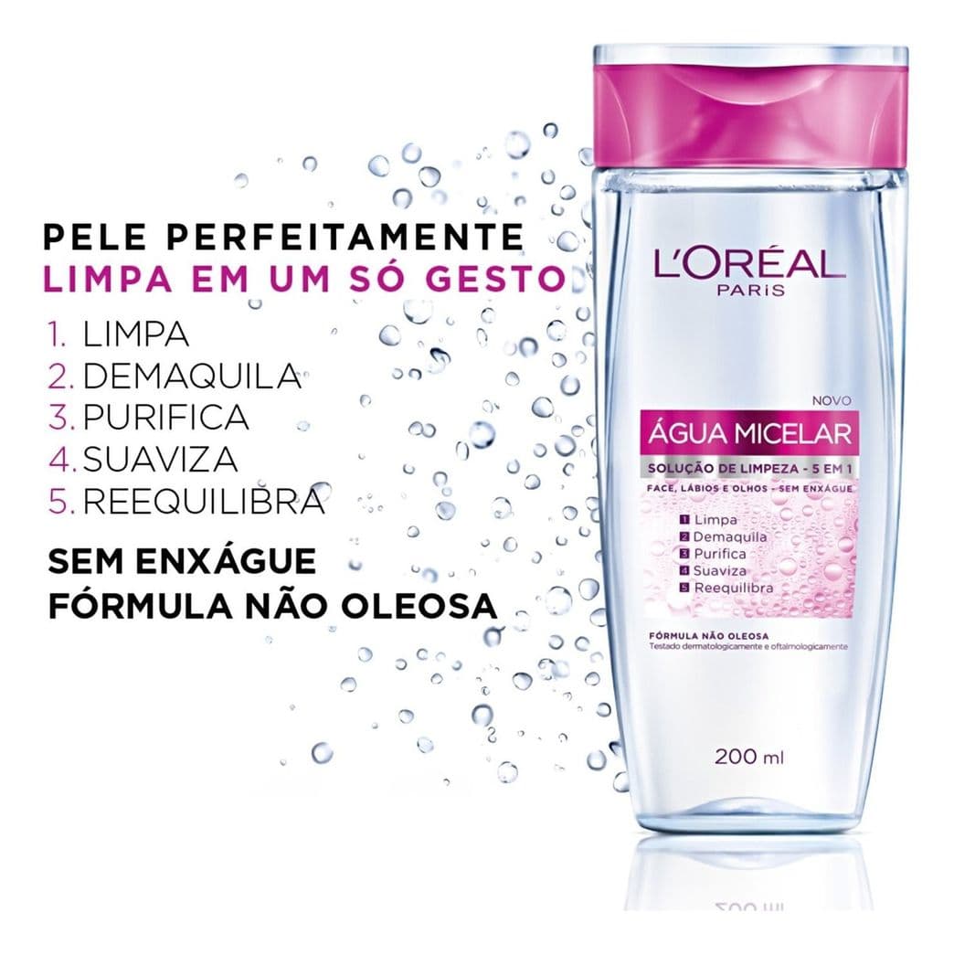 Fashion Água Micelar limpeza profunda 5 em 1, 