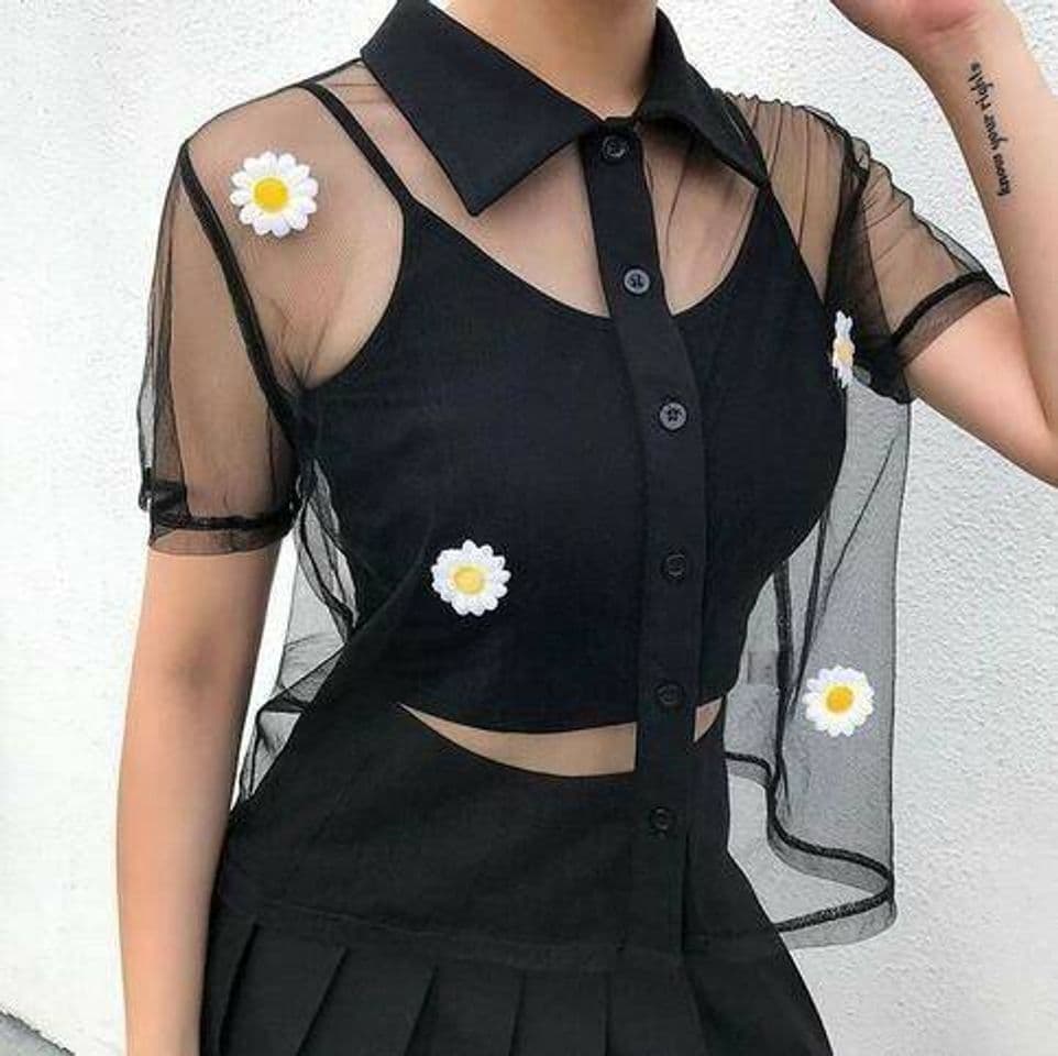 Fashion black flowers