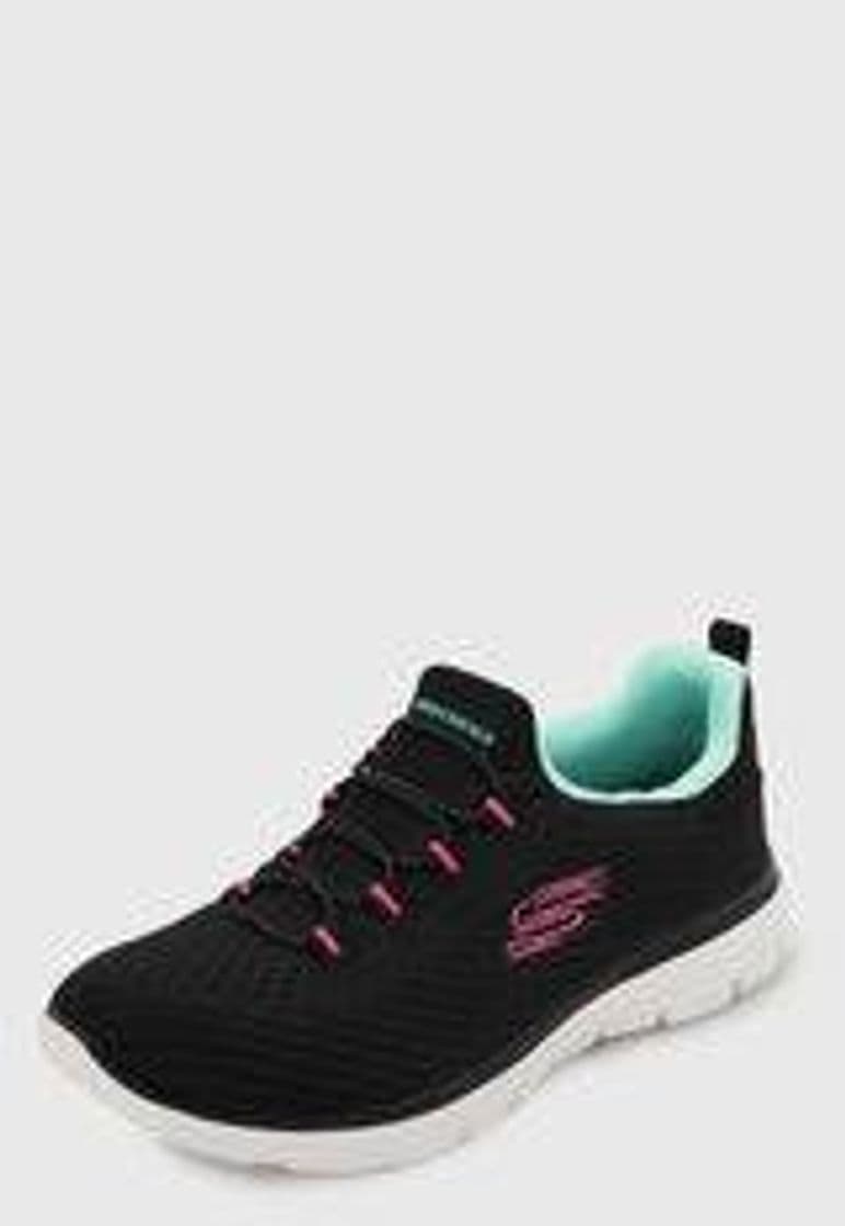 Moda Tenis Training Negro-Verde Menta-Blanco Skechers Fast Attraction